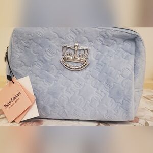 Juicy Couture Blue Cosmetic Bag with Quilted Texture